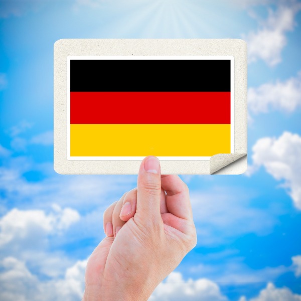 2 Paires D'autocollants Drapeau Allemagne 3D – PVC Résistant Pluie Et Soleil, 6x1,2 Cm – Pour Voiture, Casque, Vélo…