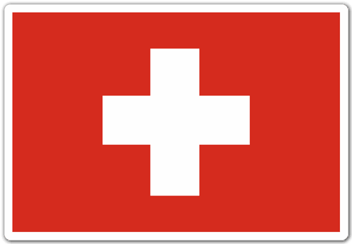 Autocollants: Drapeau de la Suisse