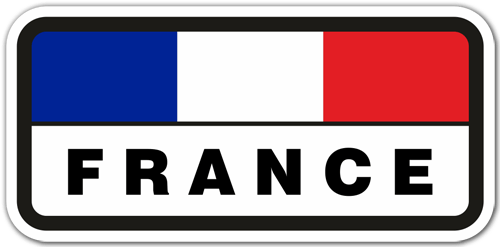 Autocollants: Drapeau de France horizontal