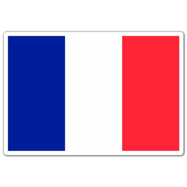 Autocollants: Drapeau de France sans bouclier