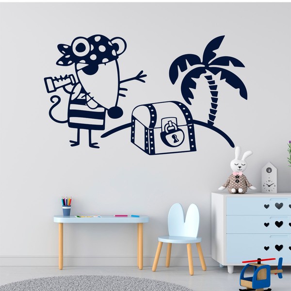 Stickers pour enfants: Trésor de la souris pirate