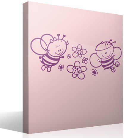 Stickers pour enfants: Abeille et fleurs