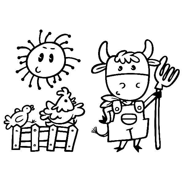 Stickers pour enfants: La ferme de vache