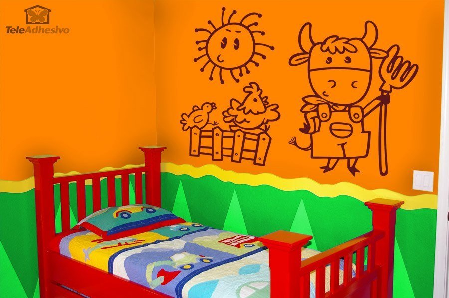 Stickers pour enfants: La ferme de vache