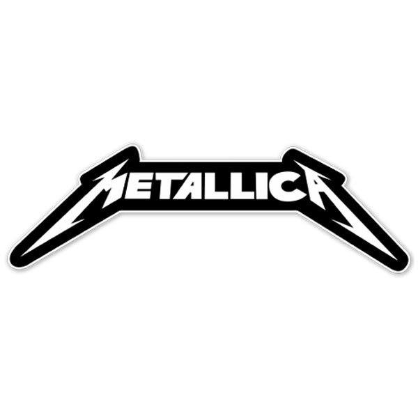 Autocollants: Metallica avec Lettres Stylis&eacute;es Angulaires