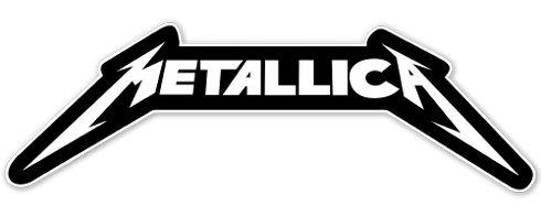 Autocollants: Metallica avec Lettres Stylis&eacute;es Angulaires
