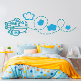 Stickers pour enfants: Avion multicolore 4