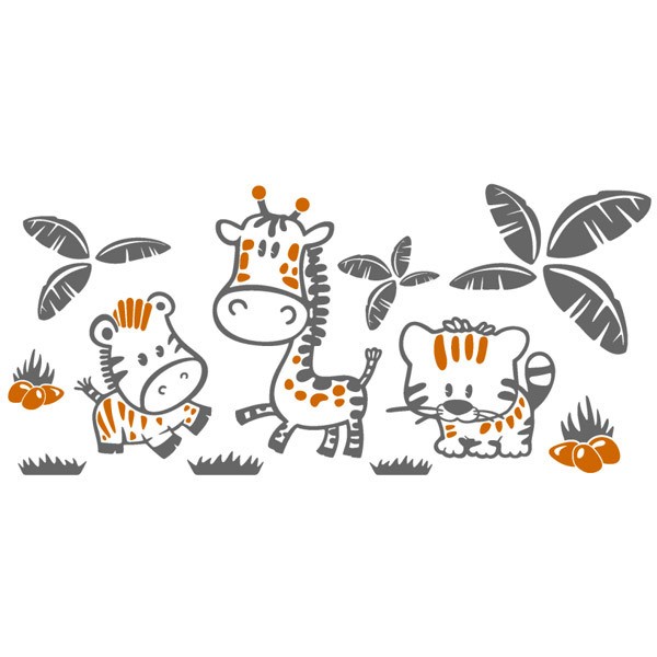 Stickers pour enfants: Animaux de la jungle multicolores