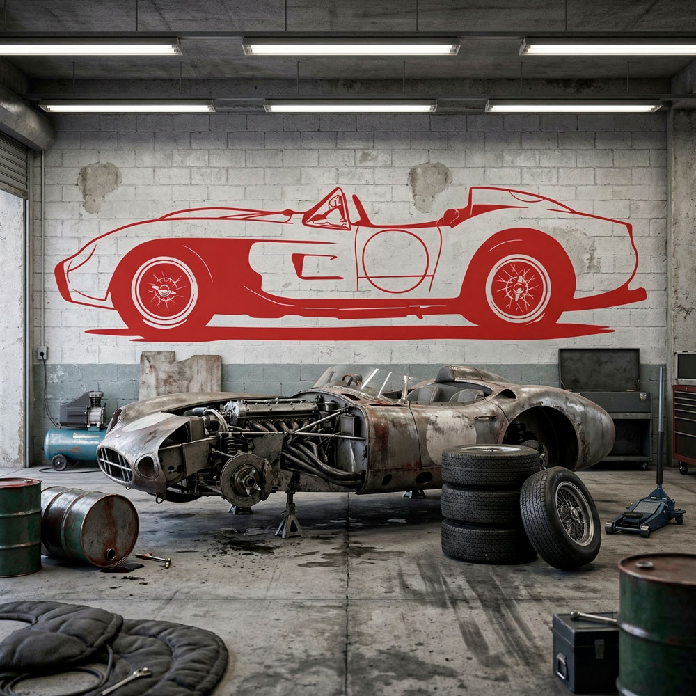 Stickers muraux: Ferrari Testa Rossa 1957