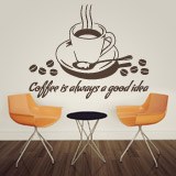 Stickers muraux: Coffee is always a good idea 2