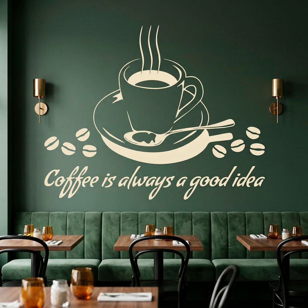 Stickers muraux: Coffee is always a good idea