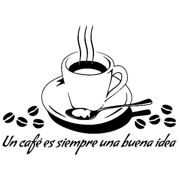 Stickers muraux: Un café est toujours une bonne idée - Espagnol