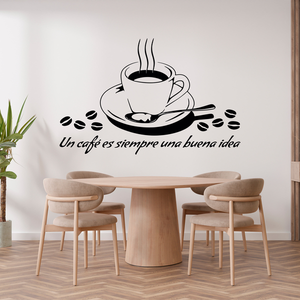 Stickers muraux: Un café est toujours une bonne idée - Espagnol