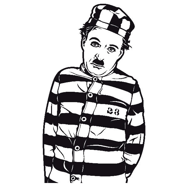 Stickers muraux: Chaplin Le Pèlerin