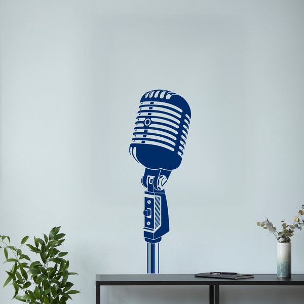 Stickers muraux: Microphone vintage