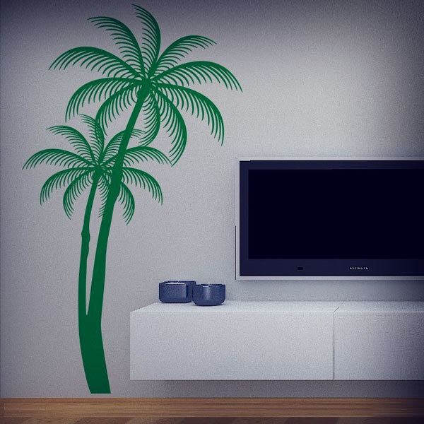 Stickers muraux: Silhouettes de palmiers