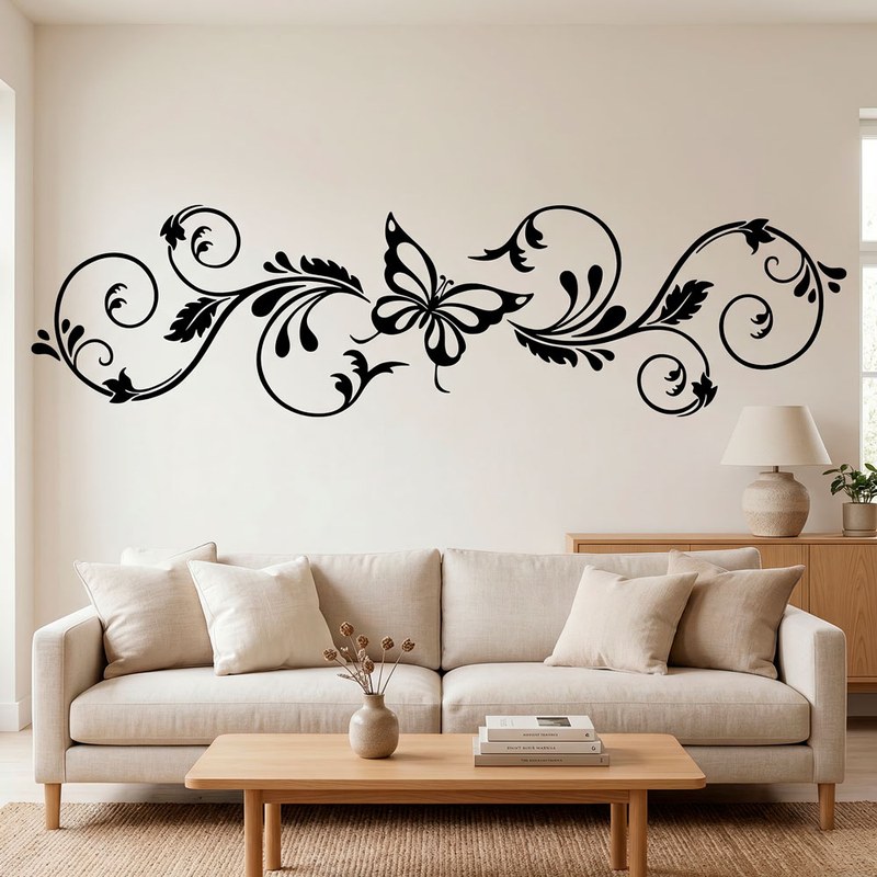 Fioriture florale avec papillon 2