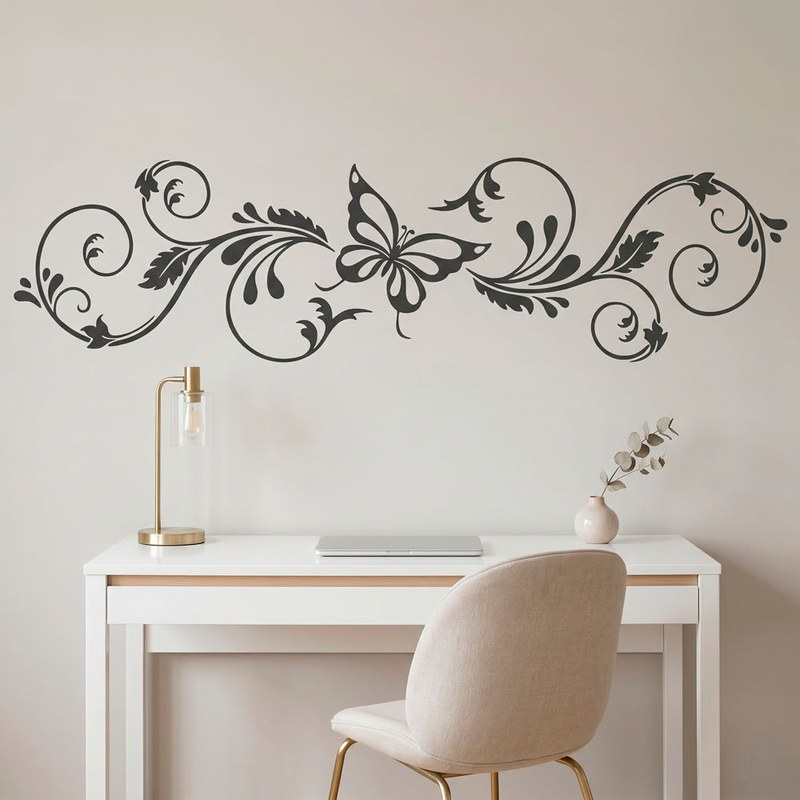 Fioriture florale avec papillon 3