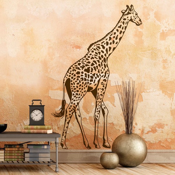 Stickers muraux: Girafe pleine longueur