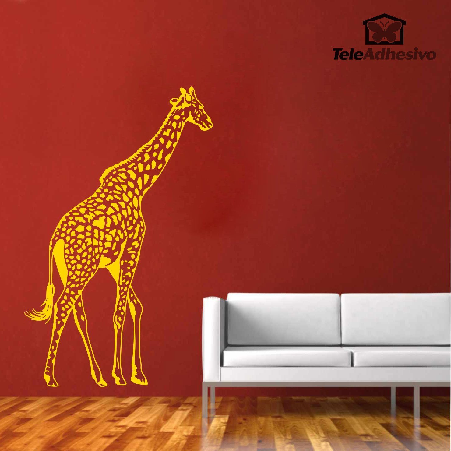 Stickers muraux: Girafe pleine longueur
