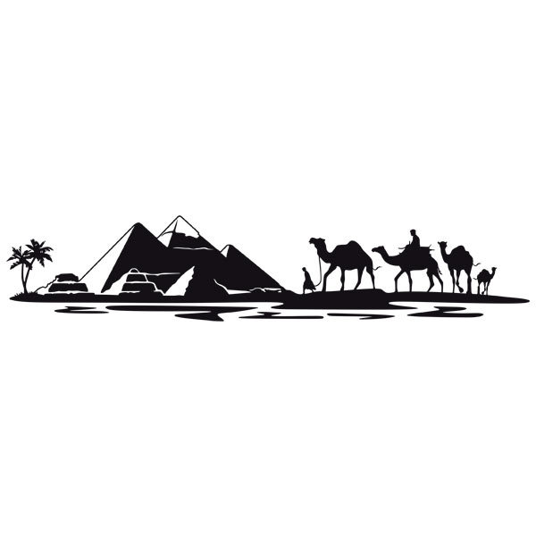 Stickers muraux: Pyramides dans le désert