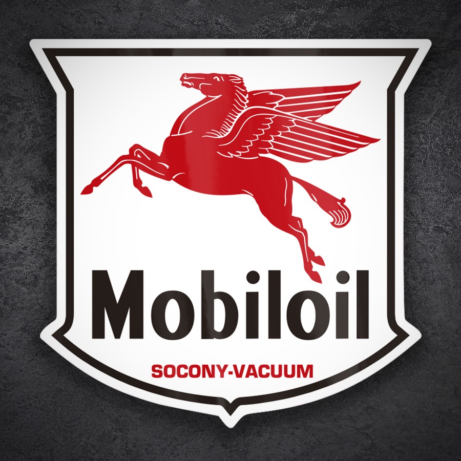 Autocollants: &Eacute;cusson Vintage Mobiloil P&eacute;gase