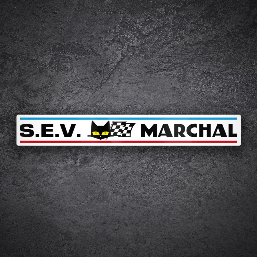 Autocollants: Logotype S.E.V. Marchal avec Chat Noir