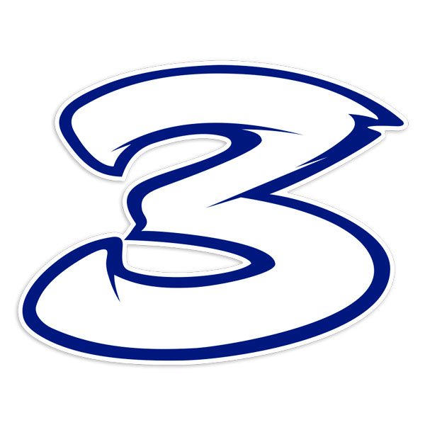 Autocollants: Num&eacute;ro de Course 3 Max Biaggi