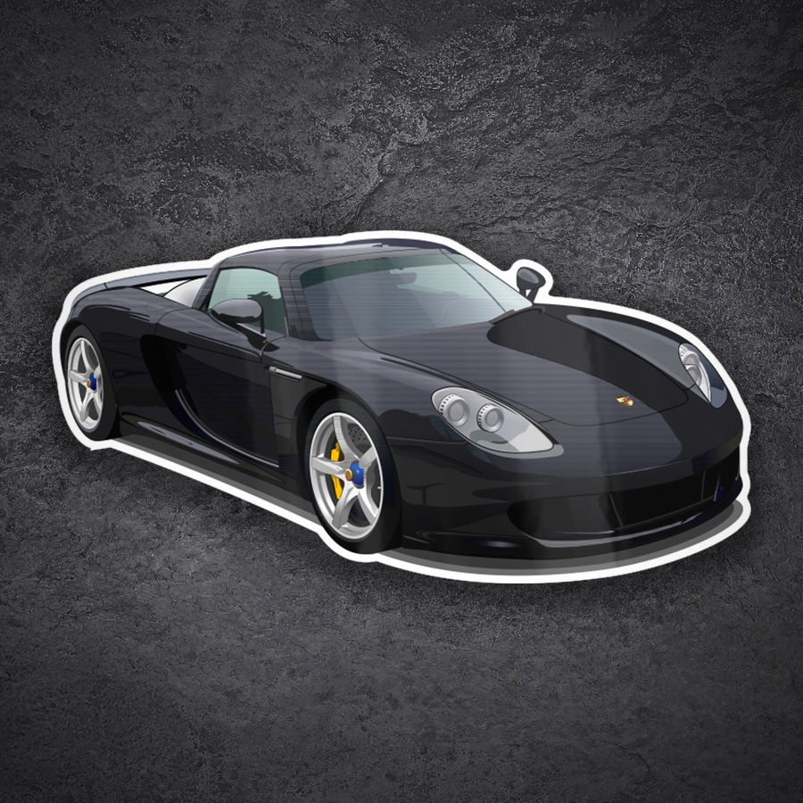 Autocollants: Porsche Carrera GT Noire