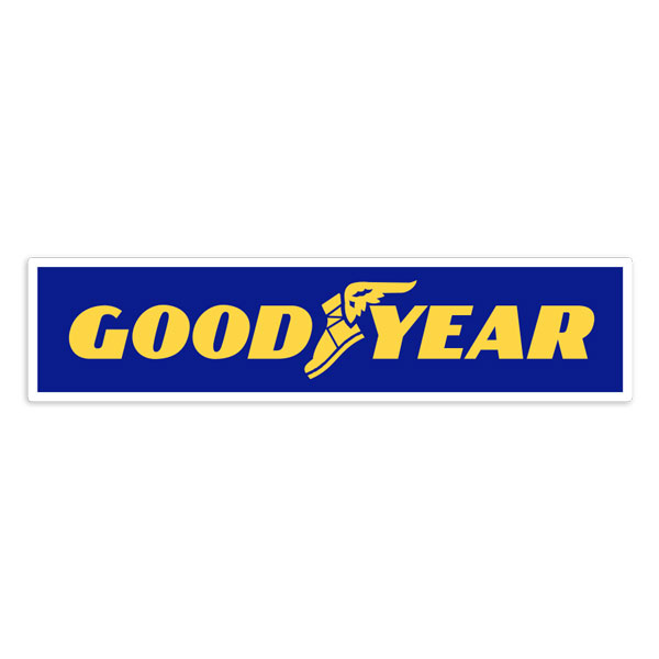 Autocollants: Logo Goodyear Bleu et Jaune
