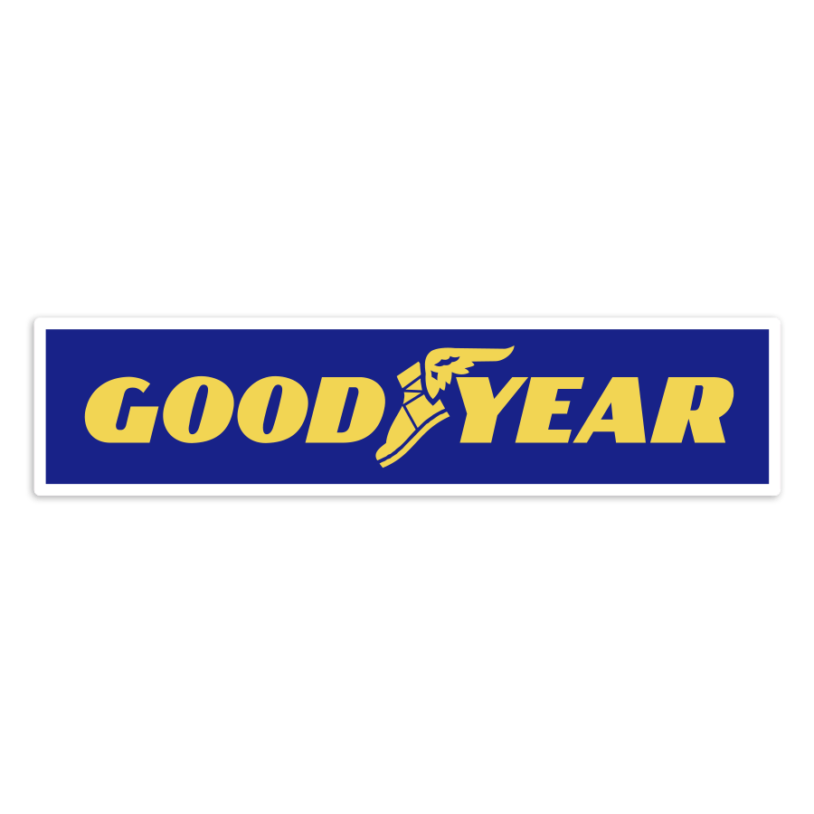 Autocollants: Logo Goodyear Bleu et Jaune