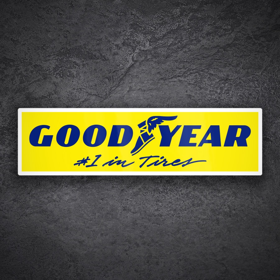 Autocollants: Goodyear Jaune #1 in Tires