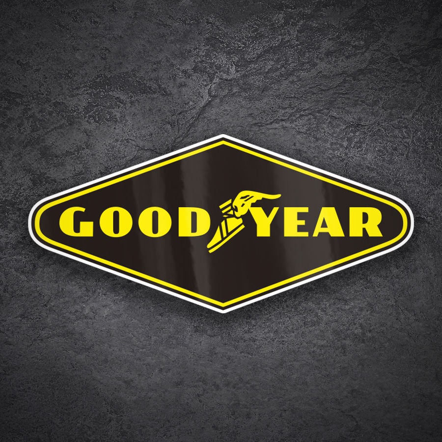 Autocollants: Goodyear Losange Noir et Jaune