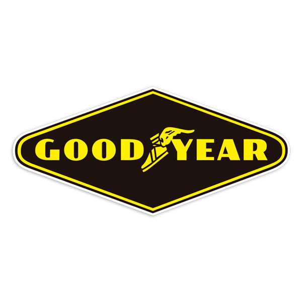 Autocollants: Goodyear Losange Noir et Jaune