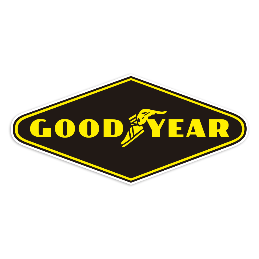 Autocollants: Goodyear Losange Noir et Jaune