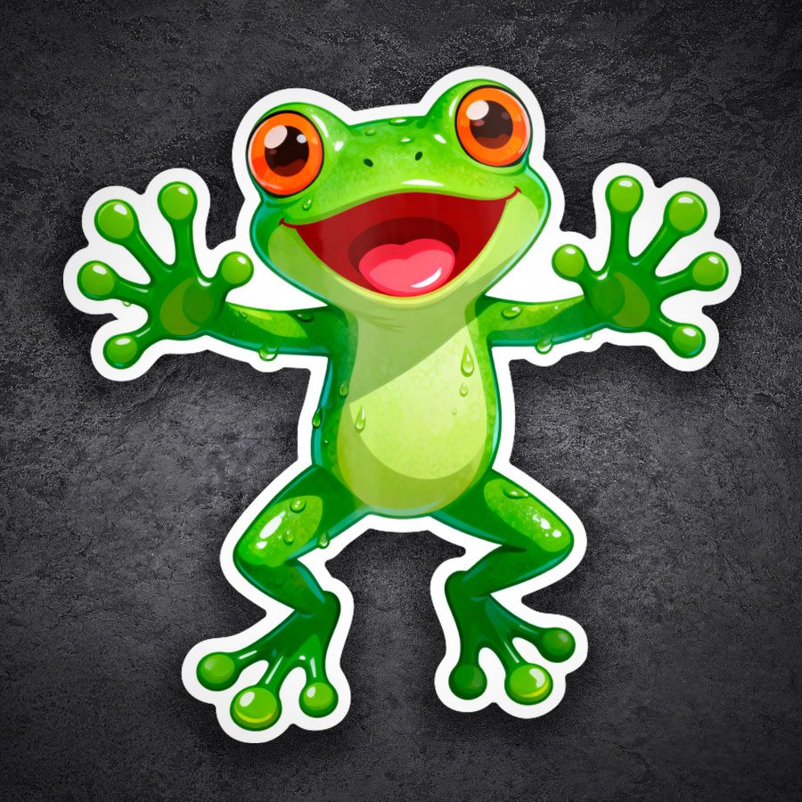 Autocollants: Sticker Grenouille Rigolote