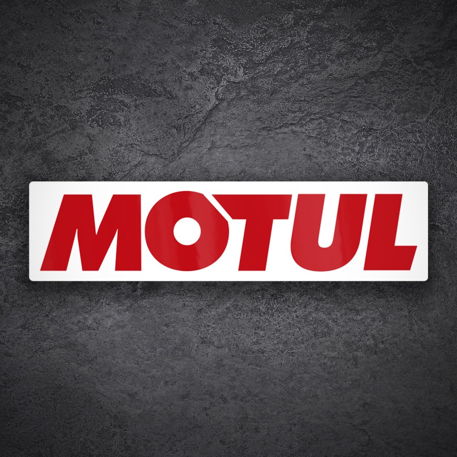 Autocollants: Logo Motul Horizontal Lettres Rouges