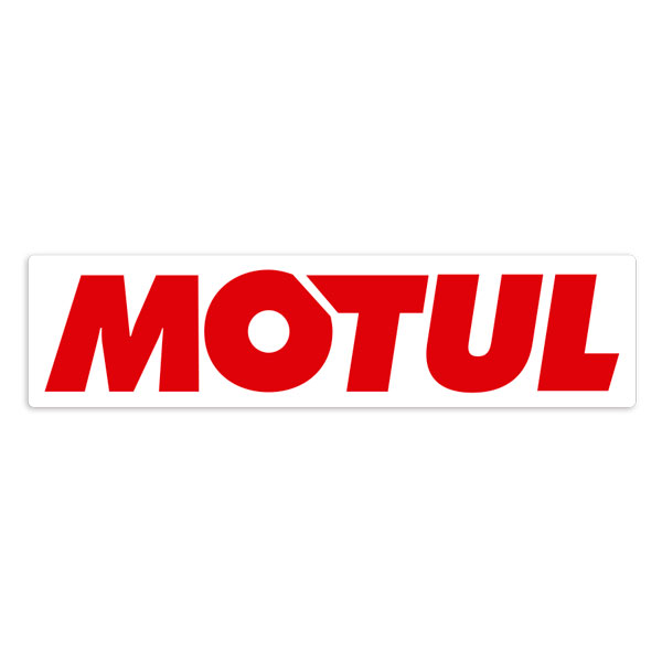 Autocollants: Logo Motul Horizontal Lettres Rouges