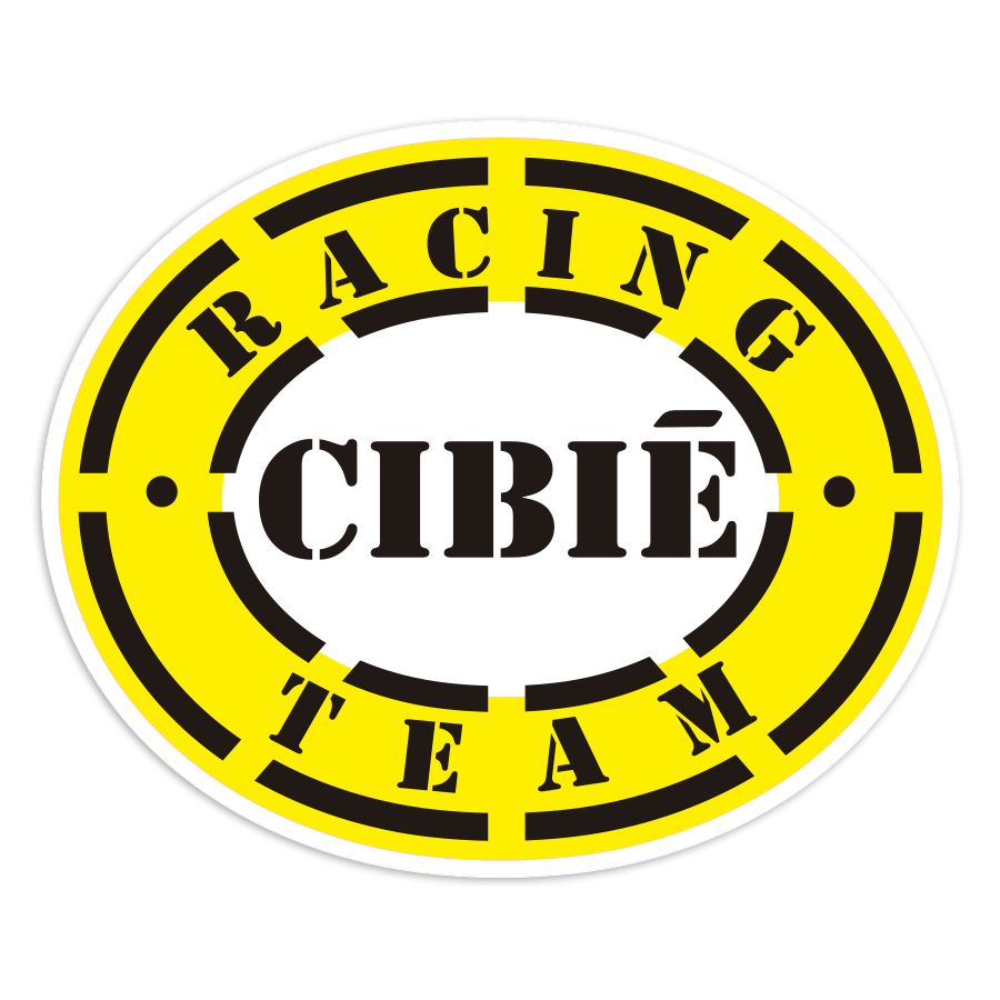 Autocollants: Ovale Jaune Cibi&eacute; Racing Team