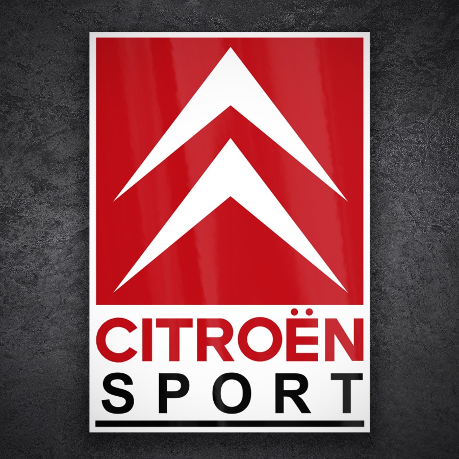 Autocollants: Logo Citro&euml;n Sport Classique Vertical