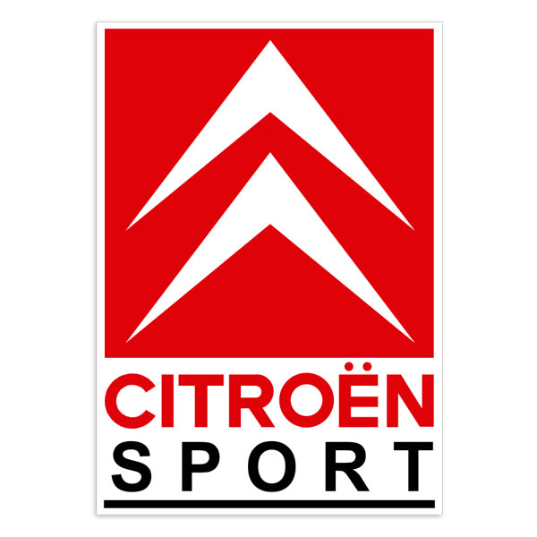 Autocollants: Logo Citro&euml;n Sport Classique Vertical