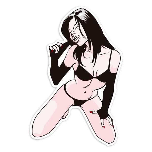 Autocollants: Fille Pin-Up Style BD