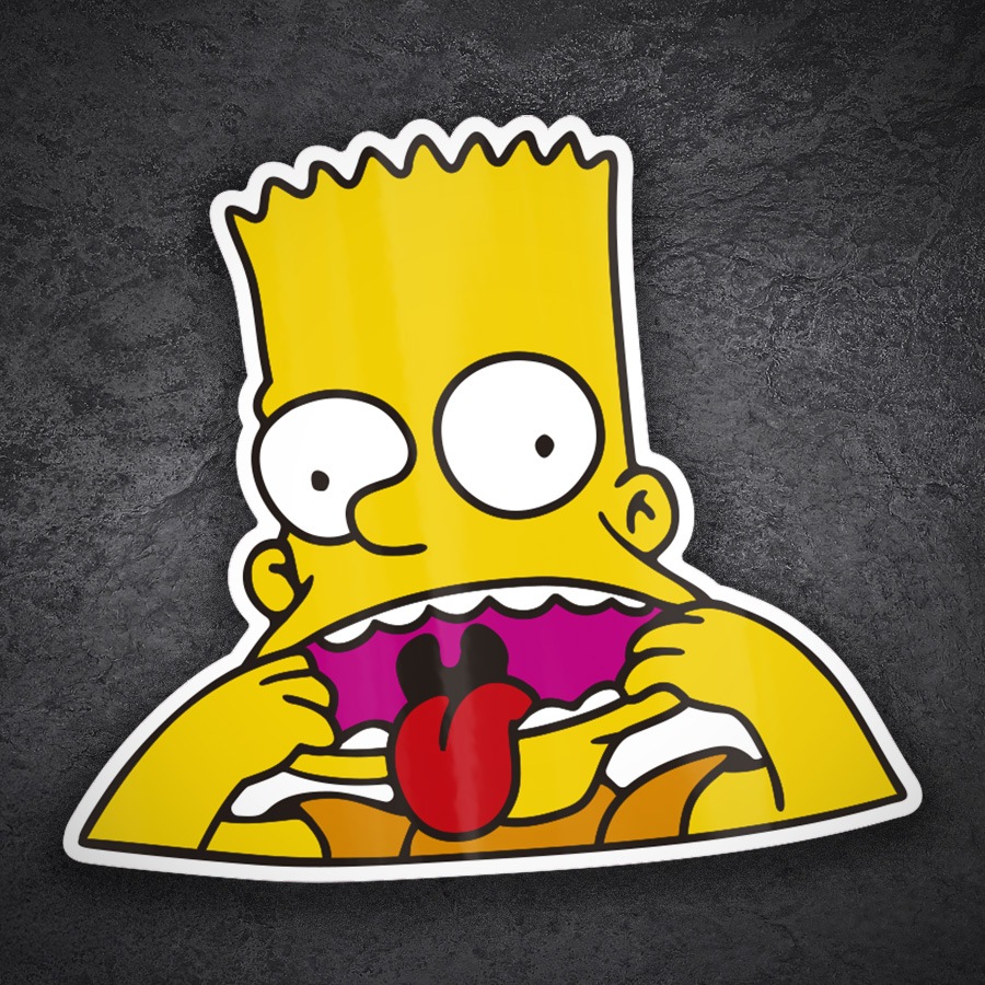 Autocollants: Bart Simpson Tirant la Langue