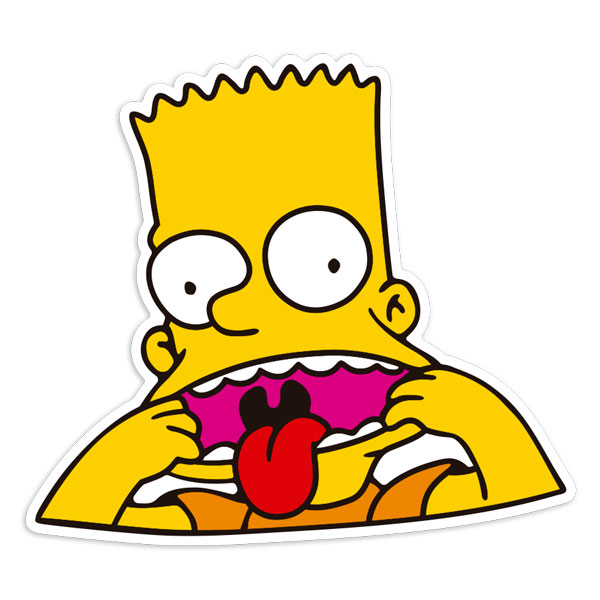 Autocollants: Bart Simpson Tirant la Langue
