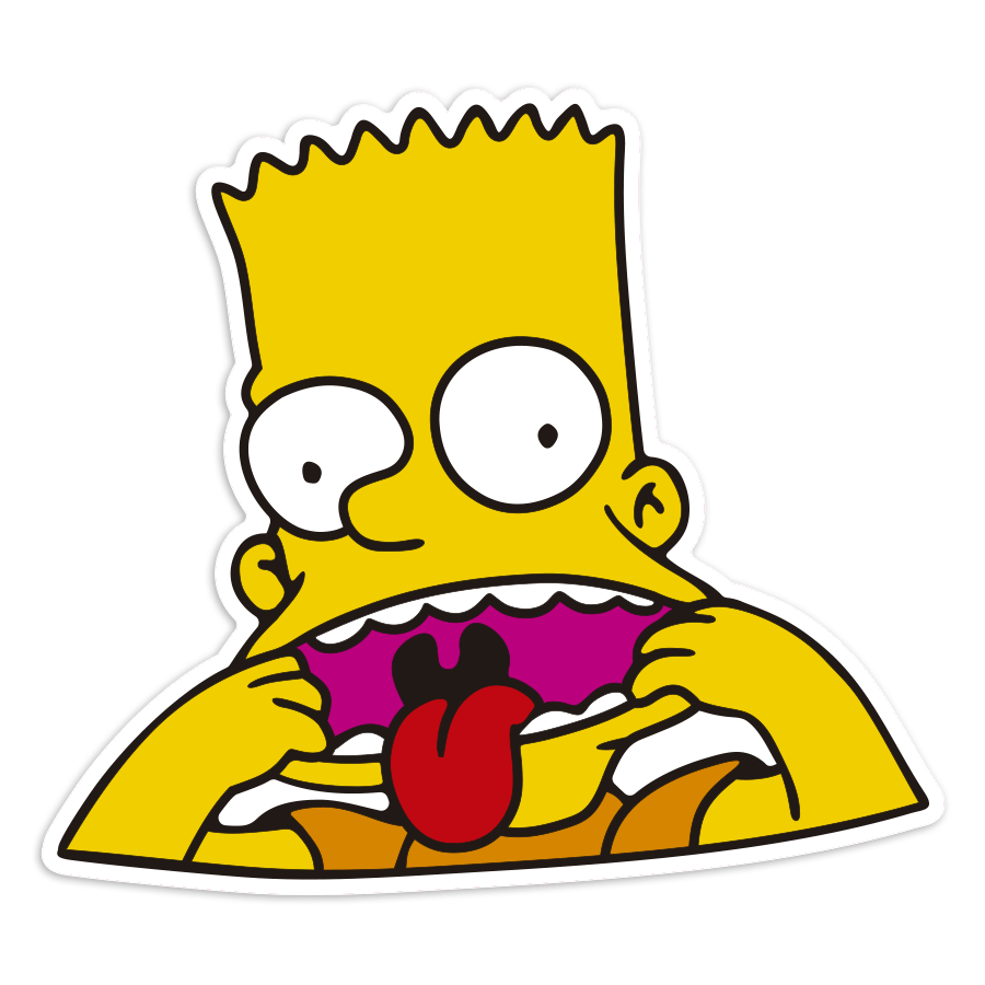Autocollants: Bart Simpson Tirant la Langue