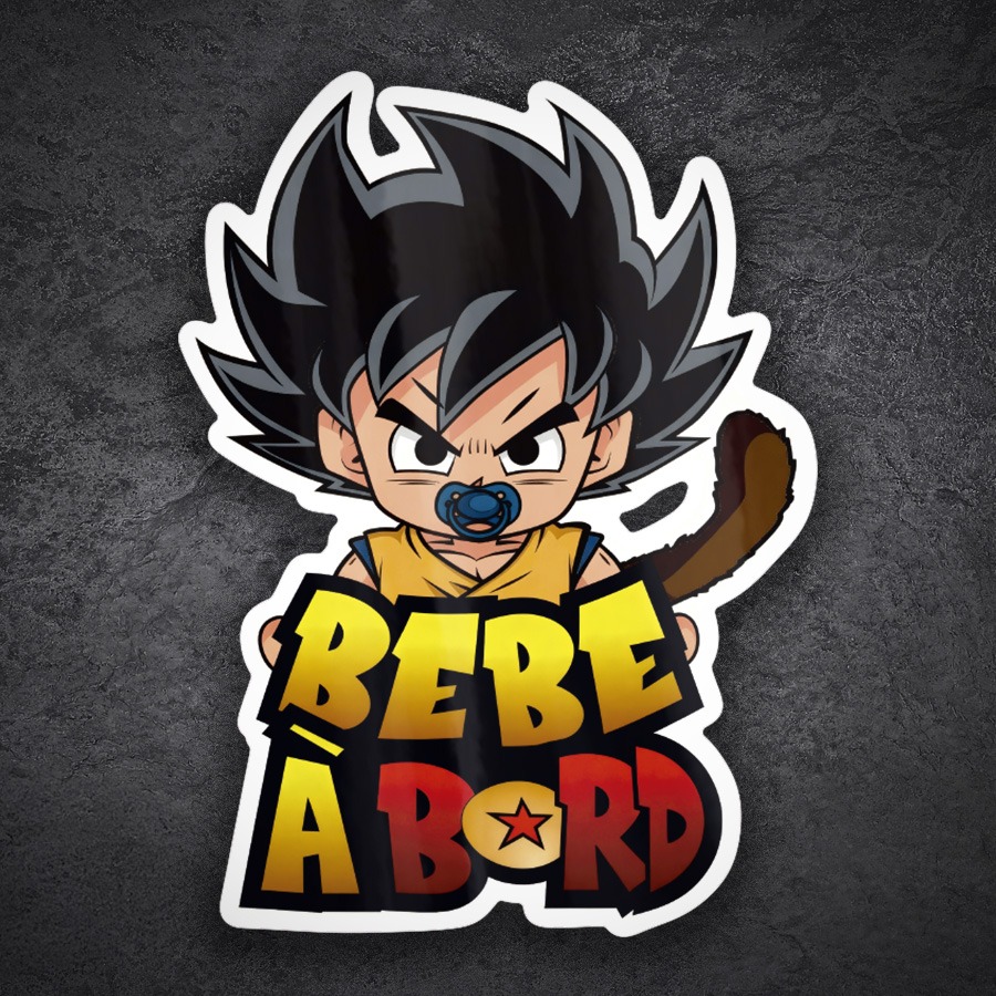 Autocollants: B&eacute;b&eacute; &agrave; Bord Goku Dragonball