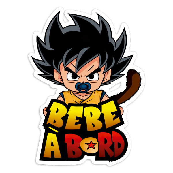 Autocollants: B&eacute;b&eacute; &agrave; Bord Goku Dragonball