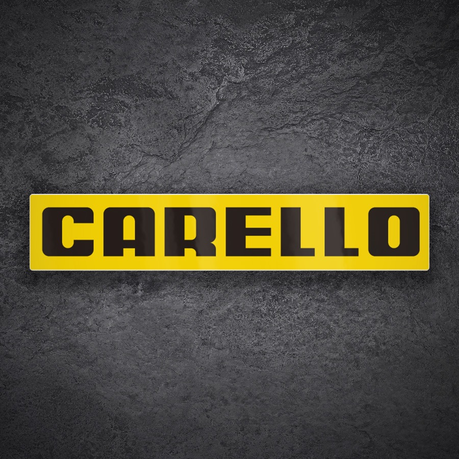 Autocollants: Logo Carello Rectangulaire Jaune