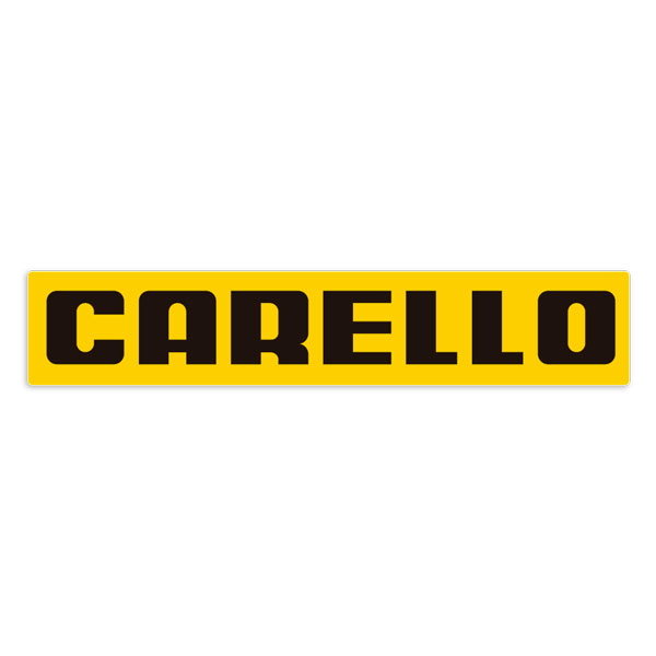Autocollants: Logo Carello Rectangulaire Jaune