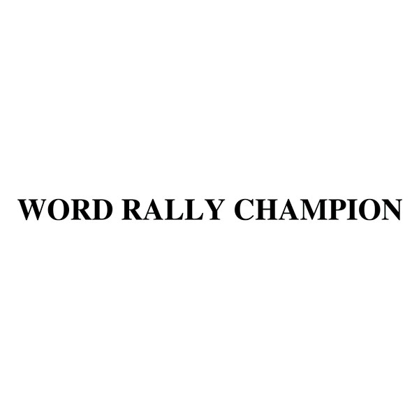 Autocollants: Texte World Rally Champion